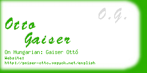 otto gaiser business card